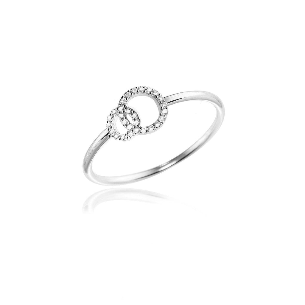 Double Halo Pave Diamond Ring - Perle de Lune