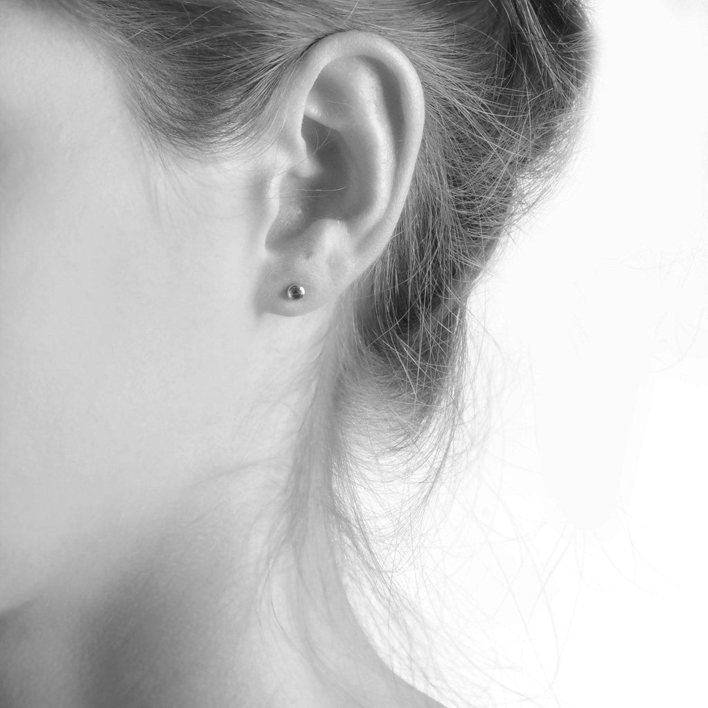 Gem Ear Studs Pink Garnet 18k Gold - Perle de Lune