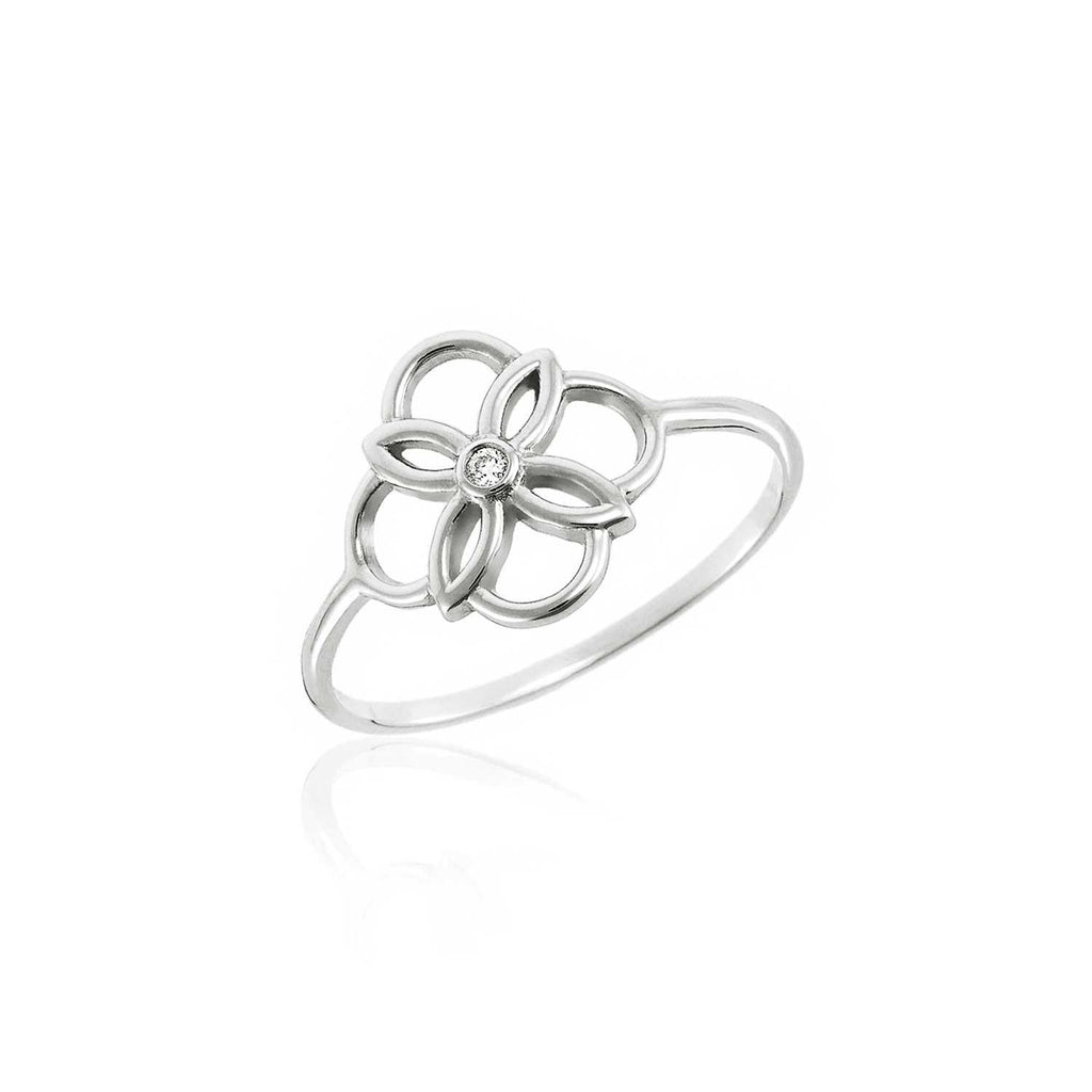 Daisy One Diamond Ring - Perle de Lune