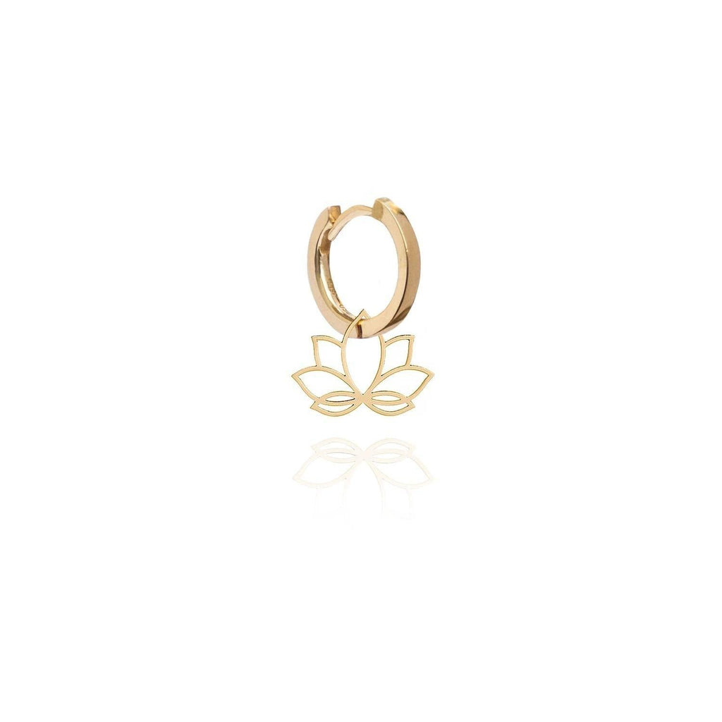 Lotus Charm 18k Gold - for Necklace or Earring - Perle de Lune