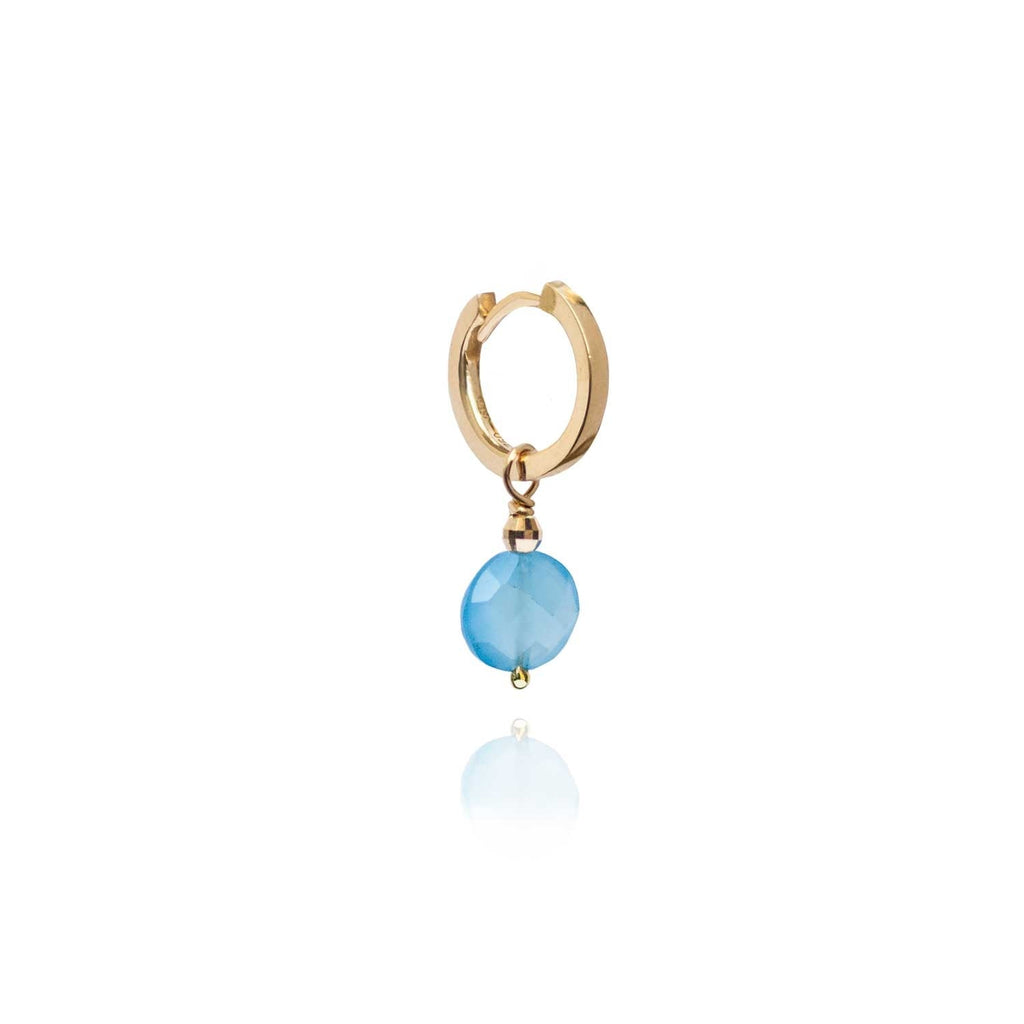 Pastille Charm for Earring Blue Quartz -18k Gold - Perle de Lune