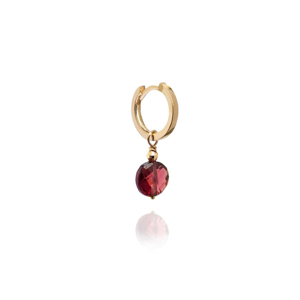 Pastille Charm for Earring Red Garnet -18k Gold - Perle de Lune