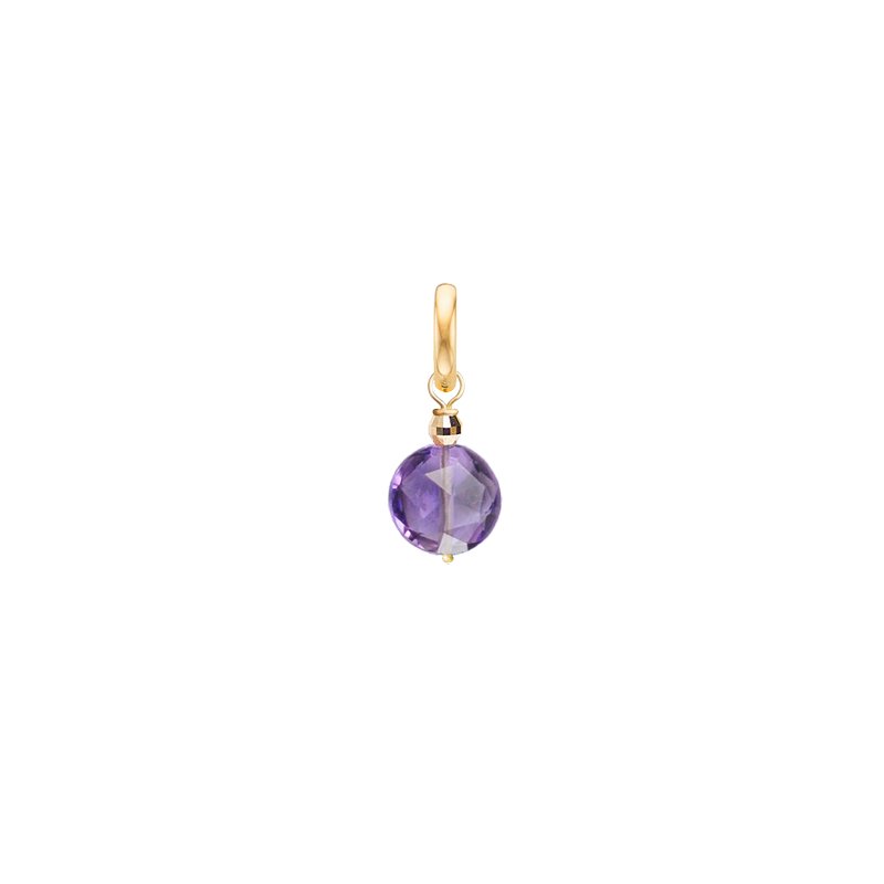 Pastille Charm for Necklace Amethyst - 18k Gold - Perle de Lune