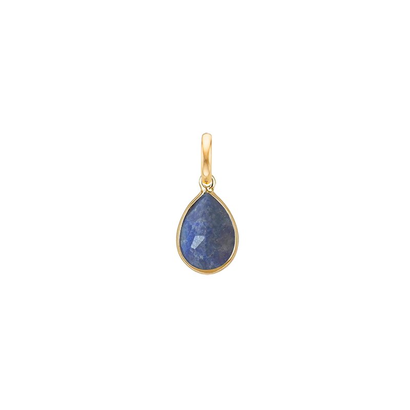 Precious Pendant for necklace Lapis Lazuli - 18k Gold - Perle de Lune